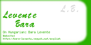 levente bara business card